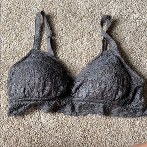 Grey lace bralette